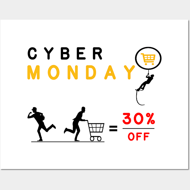 Cyber Monday T-Shirt Wall Art by Maan85Haitham